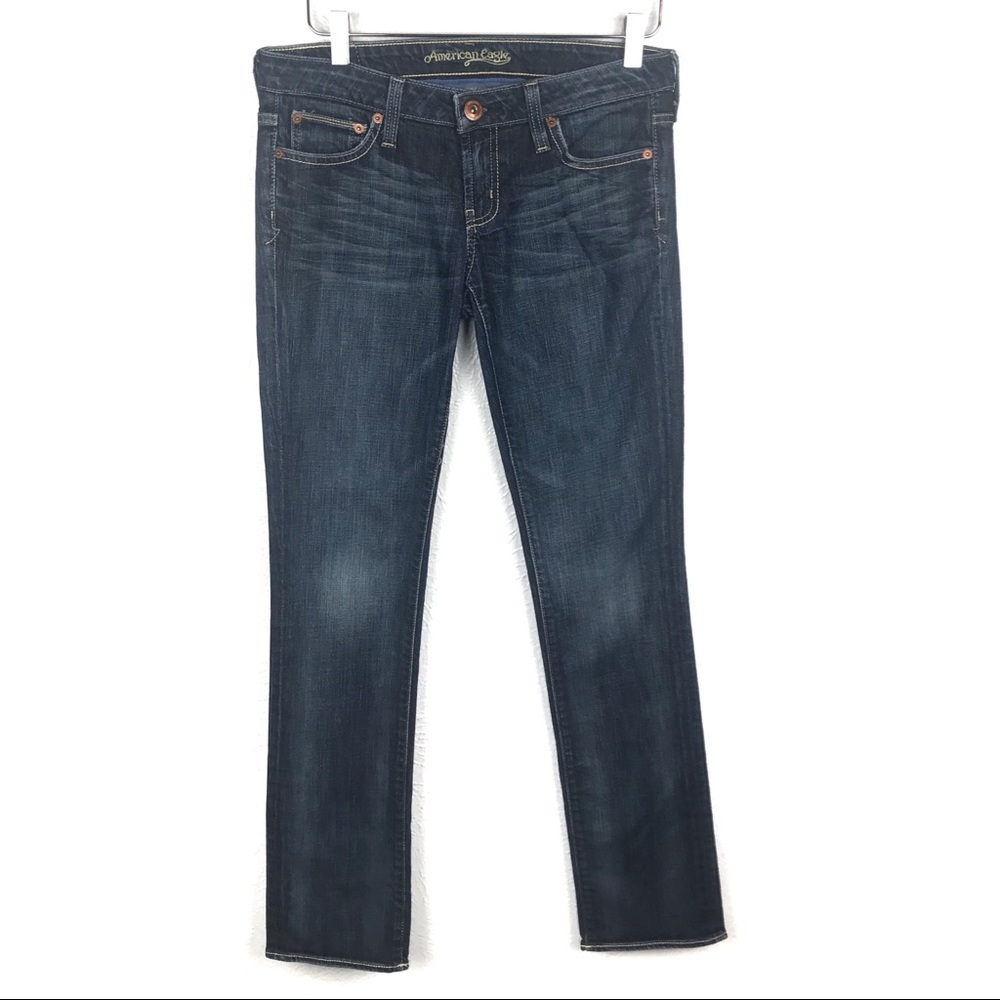 American Eagle Dark Wash Skinny Jeans Size 27 Y2K Momcore